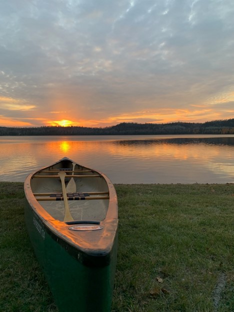Canoe at Round Lake Bible Camp